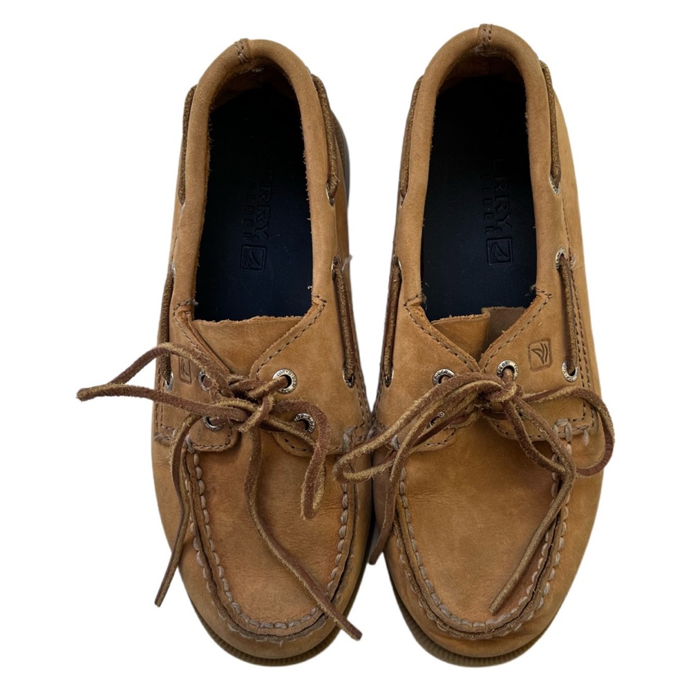 Boys Sperry Tan Topsiders Size 13.5
